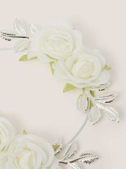 Monsoon Kids' Bridesmaid Flower Garland Hair Clip, Ivory - view 2, Ivory