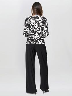 Gina Bacconi Nelia Abstract Swirl Jumper, Black/White - view 2, Black/White