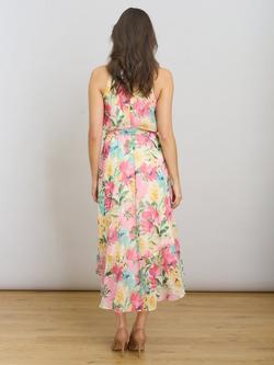 Gina Bacconi Beatrice Floral Midi Dress, Multi - view 2, Multi