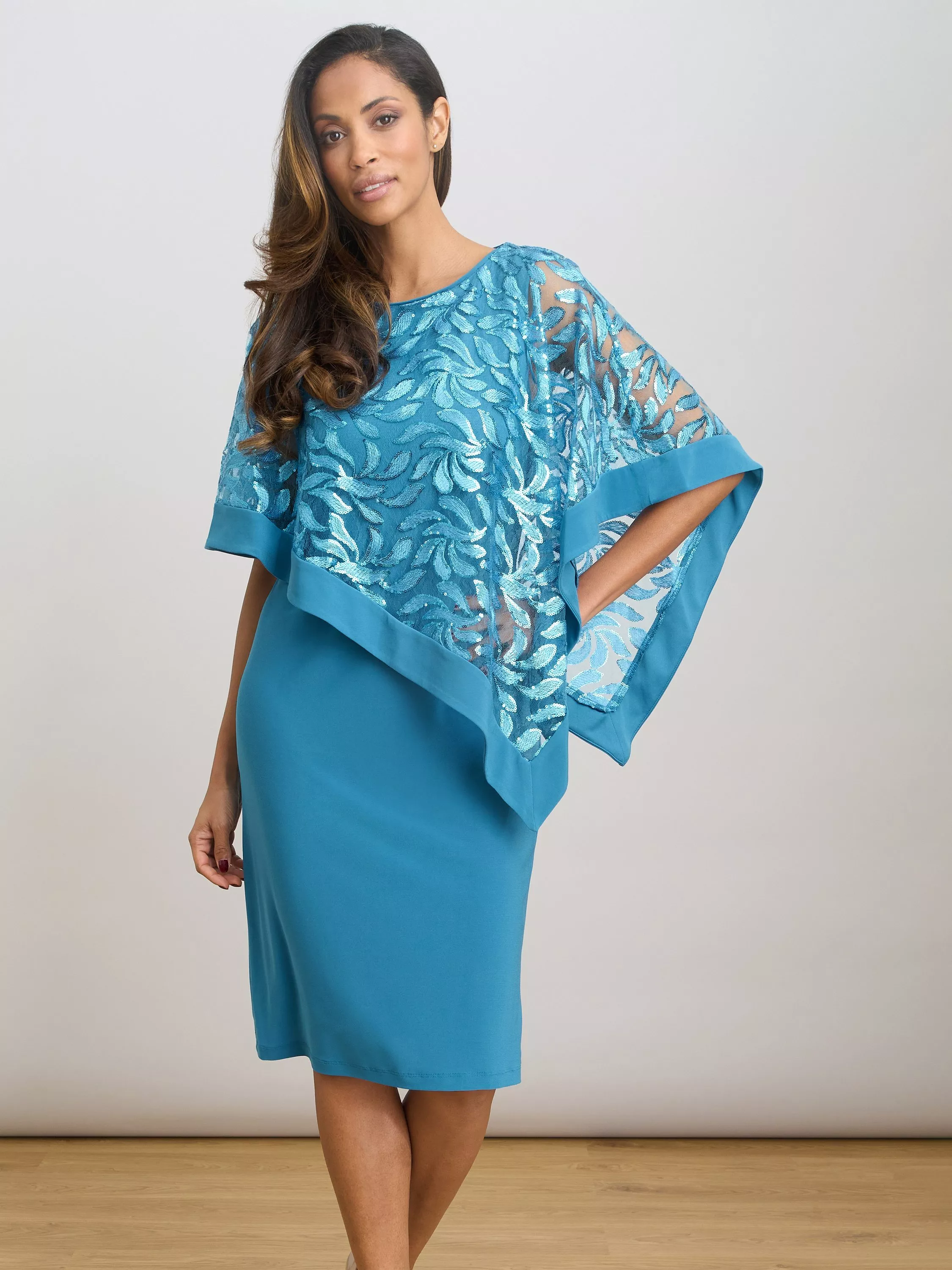 sachin and babi light blue dress Embroidered Cap Sleeve Square Neck Maxi Dress For Women at Kuwait