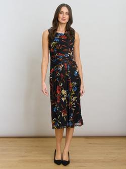 Gina Bacconi Gina Floral Sleeveless Dress, Black/Multi, Black/Multi