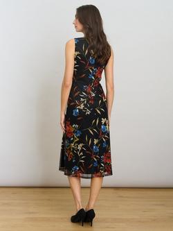 Gina Bacconi Gina Floral Sleeveless Dress, Black/Multi - view 2, Black/Multi