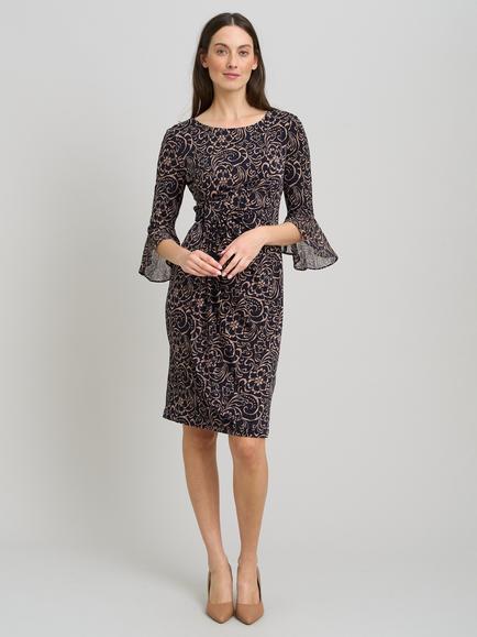 Gina Bacconi Nikita Floral Sheath Dress, New Beige, New Beige