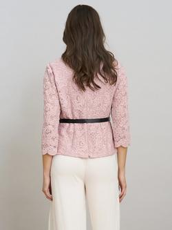 Gina Bacconi Kerri Lace Blouse, Blush - view 2, Blush