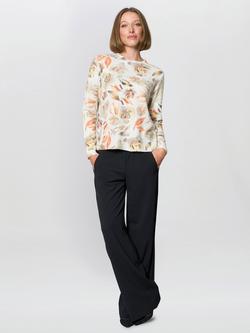 Gina Bacconi Lina Floral Jumper, Sand/Multi - view 2, Sand/Multi