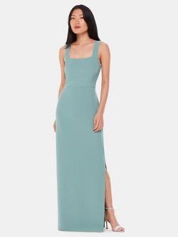 Whistles Mila Square Neck Maxi Dress, Sage Green, Sage Green
