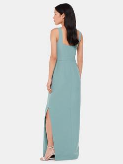 Whistles Mila Square Neck Maxi Dress, Sage Green - view 2, Sage Green