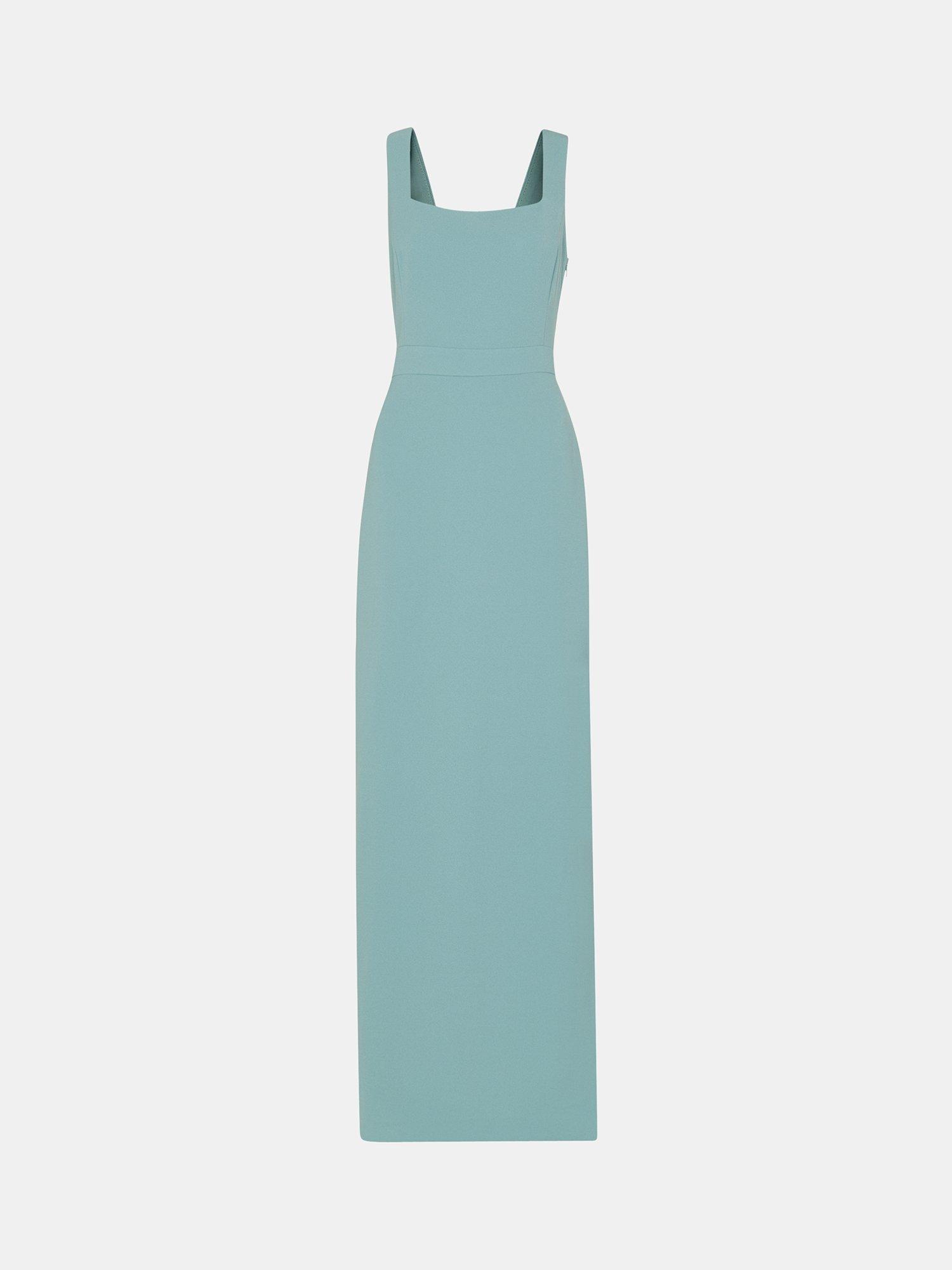 Whistles Mila Square Neck Maxi Dress, Sage Green