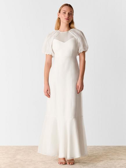 Whistles Sabrina Silk Wedding Dress, Ivory, Ivory