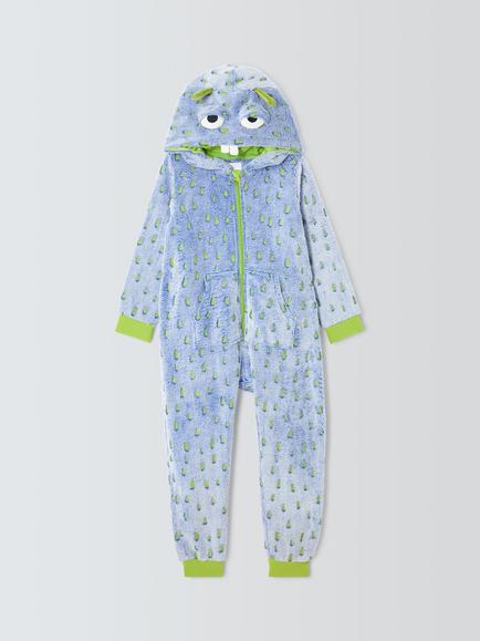 John Lewis Kids' Bug Onesie, Blue, Blue
