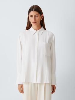 John Lewis J. Lewis Silk Shirt, Ecru, Ecru