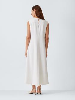 John Lewis J. Lewis Pure Silk Sleeveless Midi Dress, Ecru - view 2, Ecru