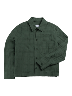 Percival Canyon Cotton Rich Regular Fit Woven Overshirt, Forest, Forest