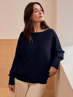 Celtic & Co. Fine Knit Pure Wool Jumper, Navy, Navy