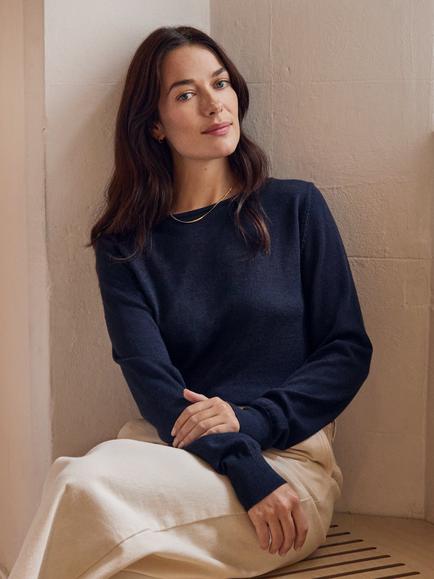 Celtic & Co. Boat Neck Pure Wool Jumper, Dark Navy, Dark Navy