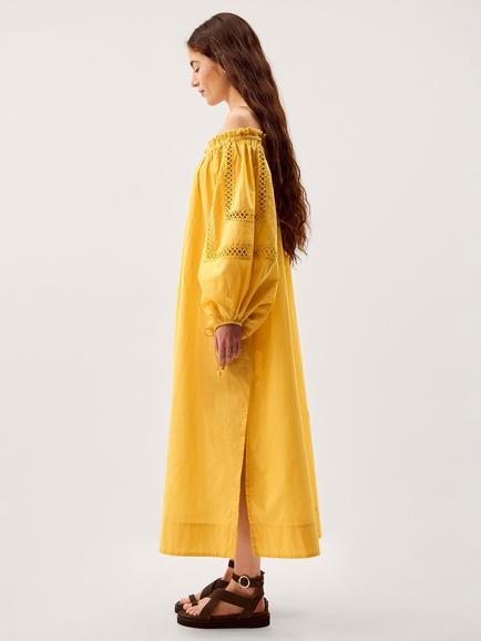 Monsoon Lola Bandeau Midi Dress, Yellow - view 2, Yellow