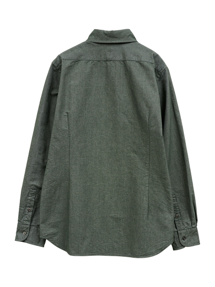 Nigel Cabourn Cotton Regular Fit Vintage Oxford Shirt - view 2, Dark Green