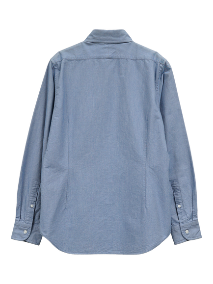 Nigel Cabourn Cotton Regular Fit Vintage Oxford Shirt - view 2, Saxe Blue