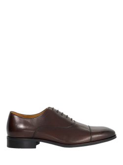 Dune London Solver Wide Fit Leather Oxford Shoes, Brown, Brown