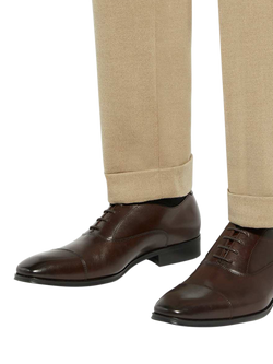 Dune London Solver Wide Fit Leather Oxford Shoes, Brown - view 2, Brown