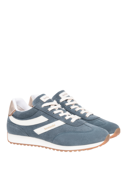 NeroGiardini Este Suede Trainers - view 2, Blue
