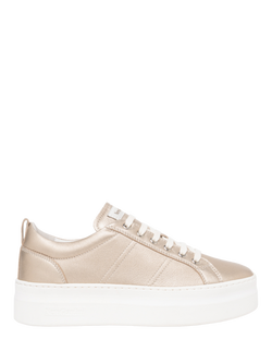NeroGiardini Fiumara Leather Trainers - view 2, Gold