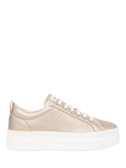 NeroGiardini Fiumara Leather Trainers - view 2, Gold