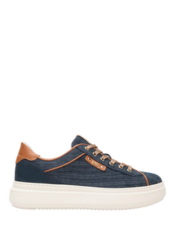 NeroGiardini Riola Canvas Trainers, Denim Blue