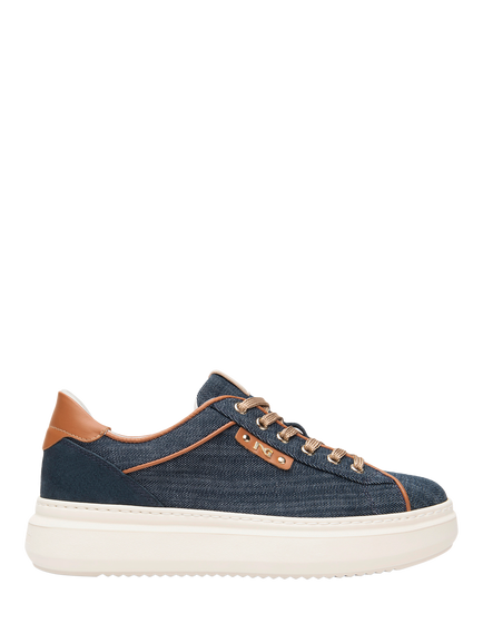 NeroGiardini Riola Canvas Trainers, Denim Blue