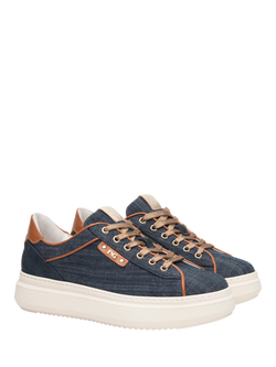 NeroGiardini Riola Canvas Trainers - view 2, Denim Blue