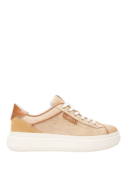 NeroGiardini Riola Canvas Trainers, Sand