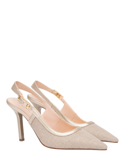 NeroGiardini Sia Stiletto Heel Slingback Court Shoes - view 2, Gold