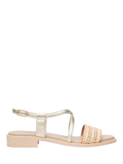 NeroGiardini Accra Strappy Sandals, Gold, Gold