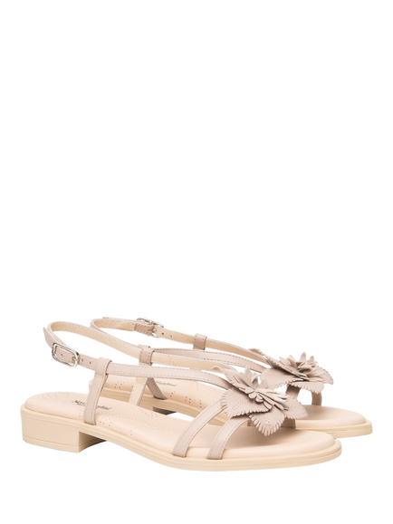 NeroGiardini Adrano Leather Strappy Sandals - view 2, Pink