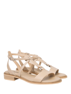 NeroGiardini Bevagna Leather Strappy Sandals - view 2, Cream