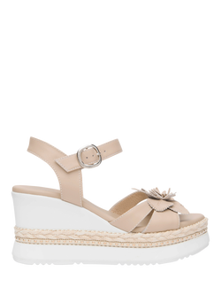 NeroGiardini Bressanone Wedge Heel Sandals, Cream