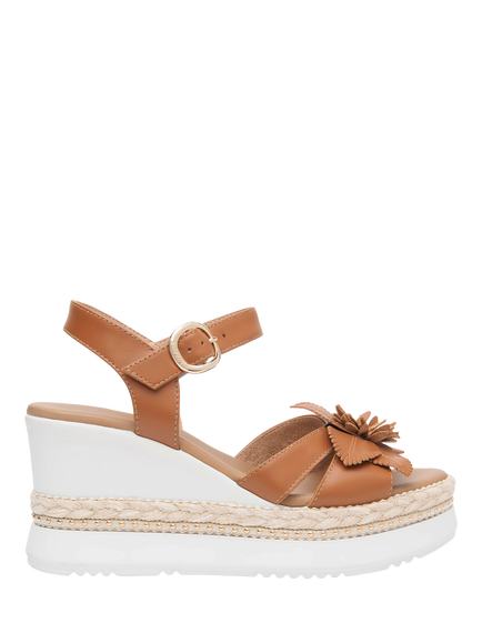 NeroGiardini Bressanone Wedge Heel Sandals, Brown