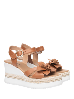 NeroGiardini Bressanone Wedge Heel Sandals - view 2, Brown