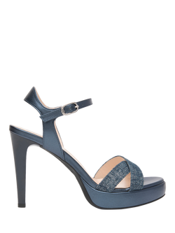 NeroGiardini Lauria Stiletto Heel Platform Sandals, Denim Blue