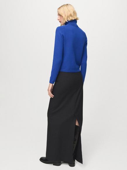 Mango Turtleneck Long Sleeve Jumper - view 2, Electric Blue