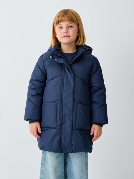 John Lewis Kids' Shower Resistant Padded Coat, Navy, Multi