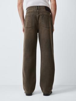 John Lewis x LABRUM Nomoli Straight Fit Jeans, Brown - view 2, Brown