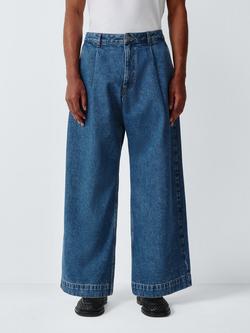 John Lewis x LABRUM Wide Leg Patchwork Jeans, Indigo, Indigo