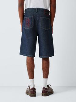 John Lewis x LABRUM Nomoli Knee-Length Textured Shorts, Indigo - view 2, Indigo