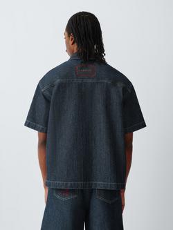 John Lewis x LABRUM Cotton Oversized Fit Denim Shirt, Indigo - view 2, Indigo
