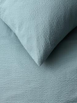 John Lewis Cotton Seersucker Duvet Cover Set - view 2, Blue