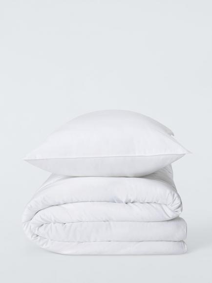 John Lewis Anti-Allergy Duvet, 10.5 Tog & Standard Pillow, Medium (3) Bundle, White