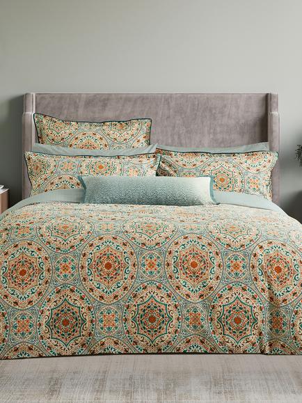 Bedeck of Belfast Addison Duvet Cover Set, Gold Teal - view 2, Gold Teal