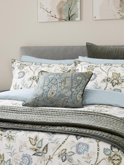 Bedeck of Belfast Emira Duvet Cover Set, Teal Green - view 2, Teal Green