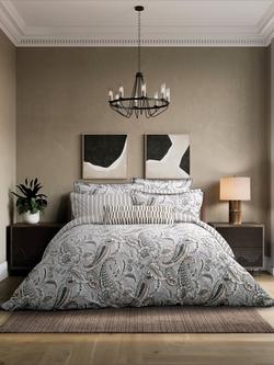 Bedeck of Belfast Kotana Duvet Cover Set, Charcoal Silver, Charcoal Silver